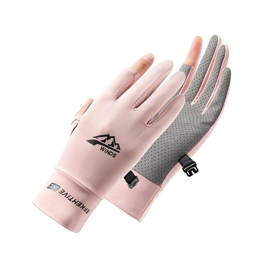 Противоскользящие перчатки Ice Silk Солнцезащитные перчатки для велоспорта Модные перчатки для рыбалки Спортивные перчатки