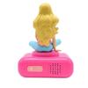 LEXIBOOK - Réveil veilleuse Barbie - Sons et mélodies, écran LCD rétro-éclairé et lumineux - Rose