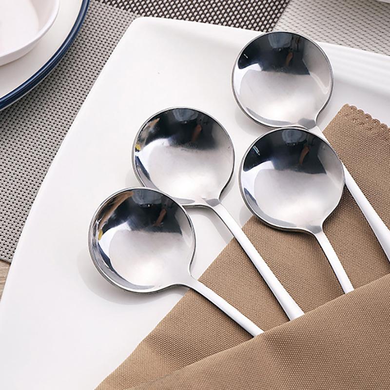 Прочные кофейные ложки из нержавеющей стали с длинной ручкой, ложки для размешивания эспрессо, изысканные аксессуары для домашнего кафе, десертная ложка