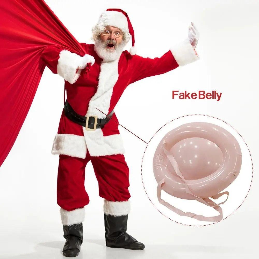 Christmas Fake Santa Claus Belly Cosplay Dress Fake Pregnant Belly Inflatable Belly Halloween