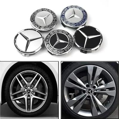 Для Mercedes Benz 4 шт./комплект 75 мм Для Mercedes Benz AMG W203 W206 W220 W205 W211 W212 Колпачки центральных отверстий колес автомобиля Эмблема Benz Ti