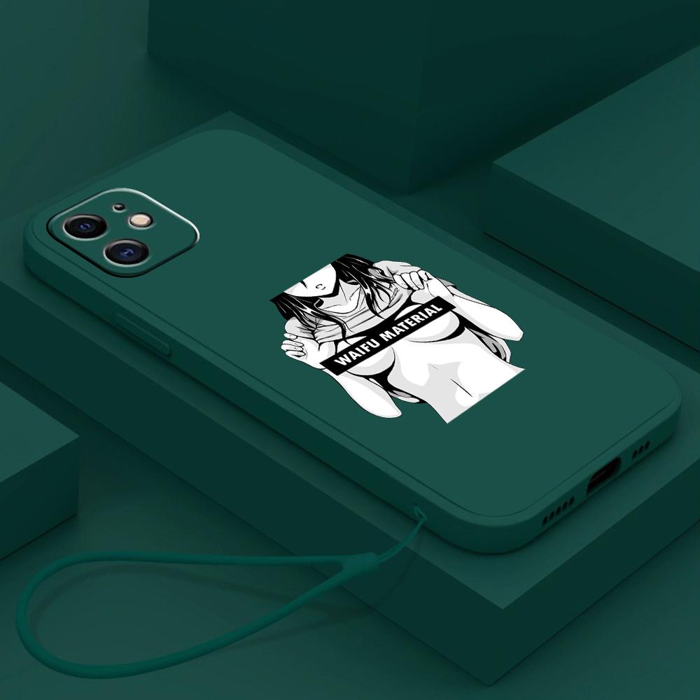 Samsung Galaxy A14 A24 A54 для iPhone 11 12 13 14 15 Pro Max Xiaomi Redmi 13C Huawei Straight Edge Мягкий чехол для телефона NY19 Sugoi Senpai Anime Waifu art