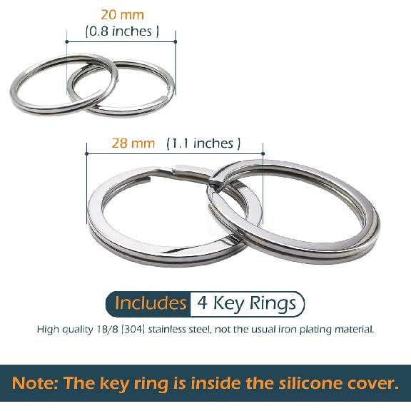 2Pcs Silicone 7 Button Key Fob Cover Remote Case Keyless Protector Compatible with Dodge Challenger Charger Durango Grand Caravan Journey Magnum Ram