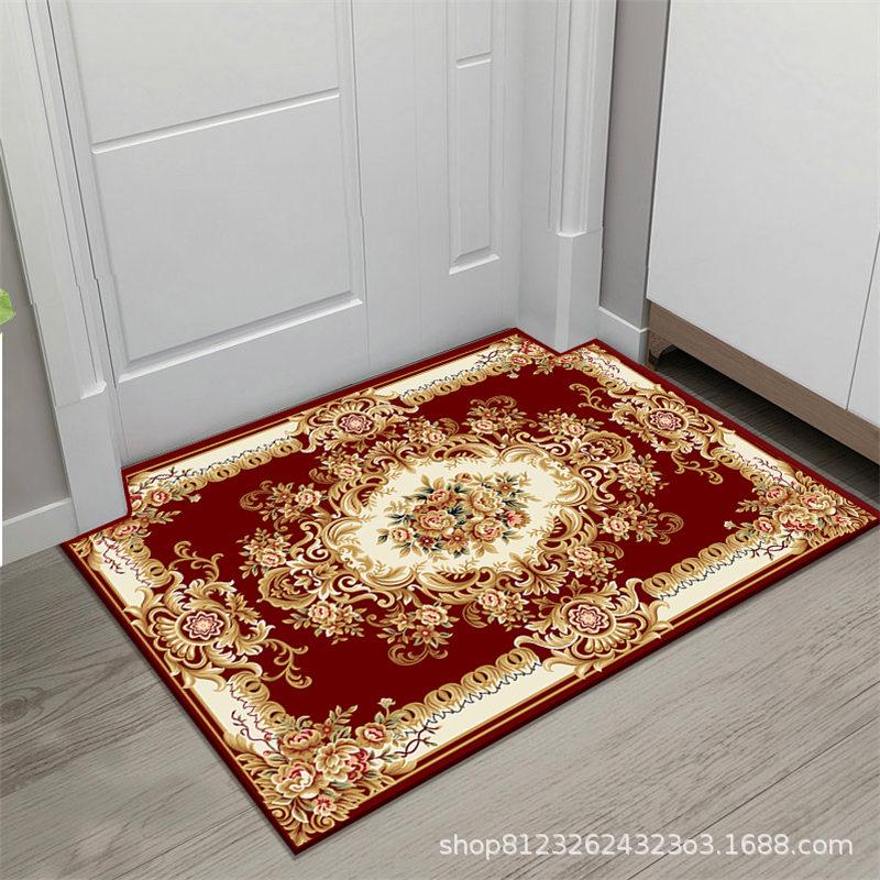 European Style Modern Non-Slip Water-Absorbing Door Mat, Machine Washable Entrance Carpet