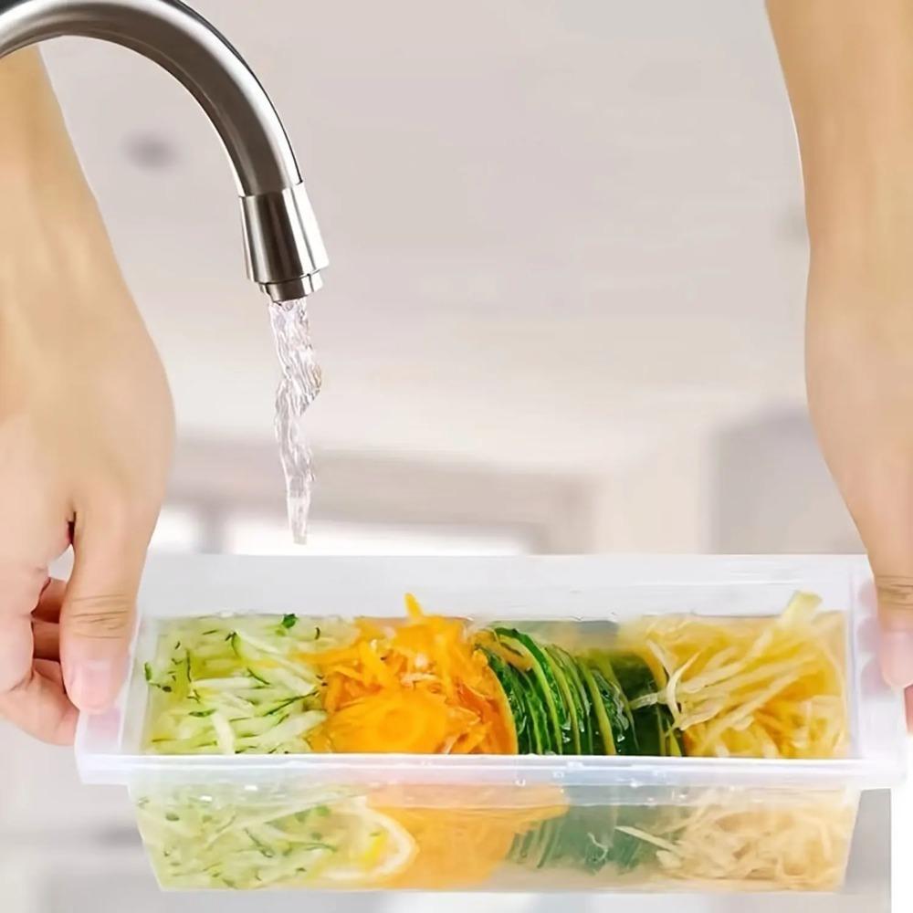 Portable 5 in 1 Vegetable Chopper with Container Stainless Steel Potato Slicer Plastic Manual Carrot Cutter Restaurant