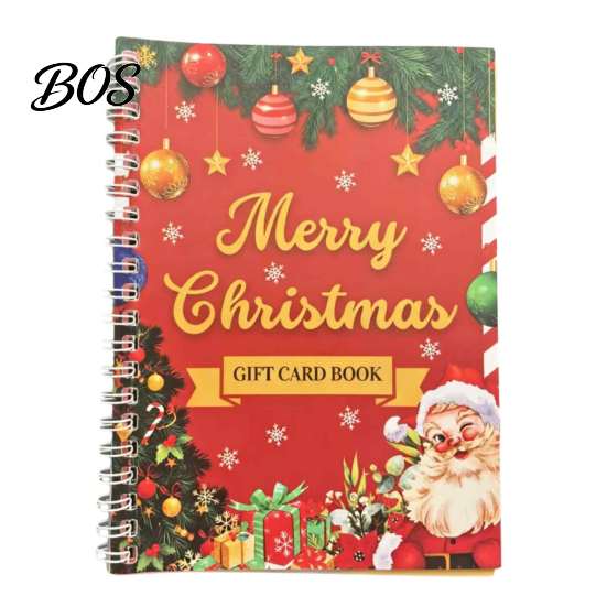 Christmas Card Holder Book Merry Book, Sturdy Holiday Greeting Holder, Decorative Gift Presenter for Wife Girlfriend Mother Stocking Stuffers Adults