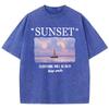Sunset Everything Will Be Okay Keep Smile T Shirt Men Summer Fashion Short Sleeve Fashion Cool Clothing Soft Loose T-Shirts