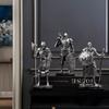 Статуэтки Рыцарей Воинов, Ретро Изделия из Смолы, Настольные Украшения для Дома и Комнаты, Маленькие Статуэтки Аксессуары, Настольные Украшения для Офиса