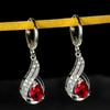 New Popular Earrings with Water Droplets Zircon and Diamond Studded Earrings Ear Buckles Womens Light Luxury and Versatile Small Accessories