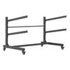 Kayak Storage Rack for 2 Kayaks, Holds 80 kg, Heavy Duty Adjustable Freestanding Stand with Lockable Wheels for Indoor Outdoor Garage Shed Dock,