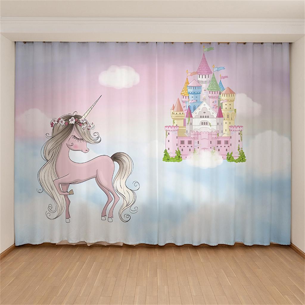 Charming Pink Star Moon Ballet Dancing Girl Digital Drape for Livingroom Space Bedchamber Princess Children ' s Space HouseholdDecoration