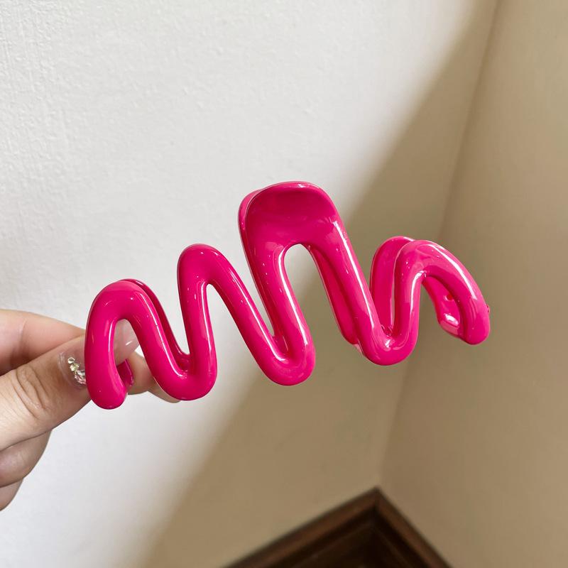 with resembling as a head accessory Jelly color wavy low-neck series hairstyle shark hairpins 1 PC hairpin clips Delicate Jewelry