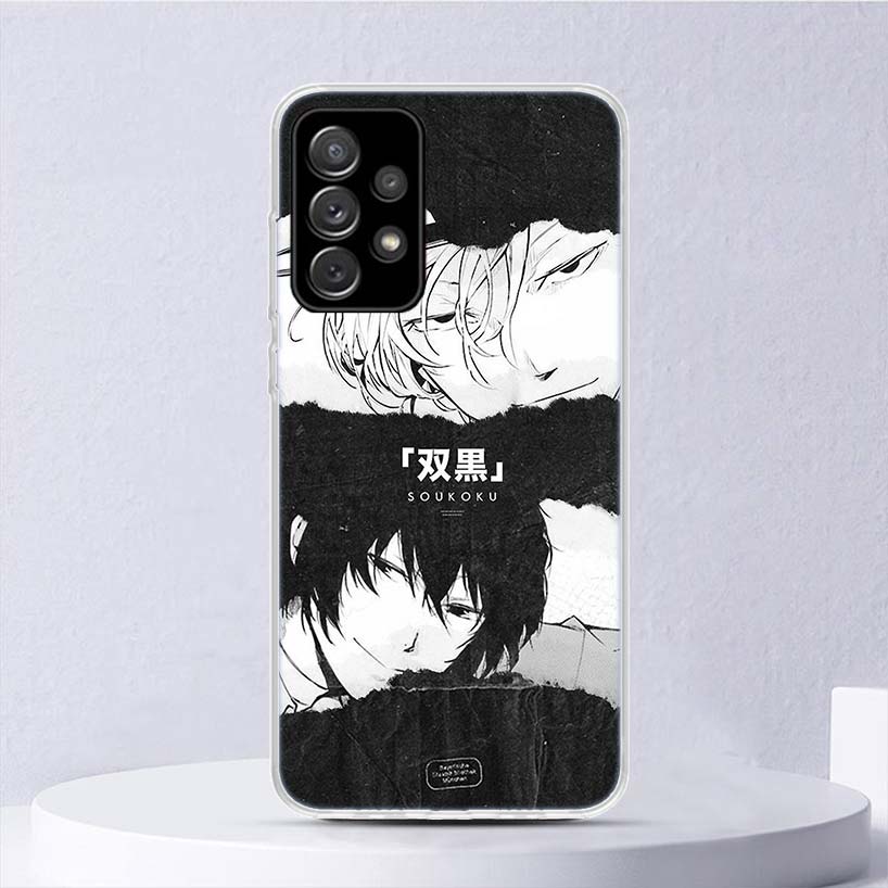 Bungo Stray Dogs Double Black Мягкий чехол для Samsung Galaxy A15 A14 A13 A12 A55 A54 A53 A52 Чехол для телефона A35 A32 A33 A25 A23 A22 A