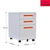 Autumn White Three-Drawer Mobile Steel Cabinet
