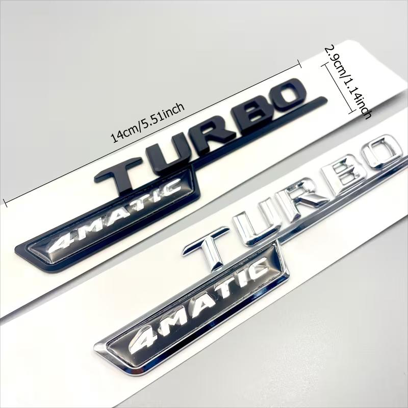 2 шт. 3D ABS Буквы TURBO 4MATIC Plus Логотип Наклейка на крыло автомобиля Боковая Наклейка Эмблема Значок Для C117 W117 GLE53 GLA45 A45 A35 CLA35 CLA45