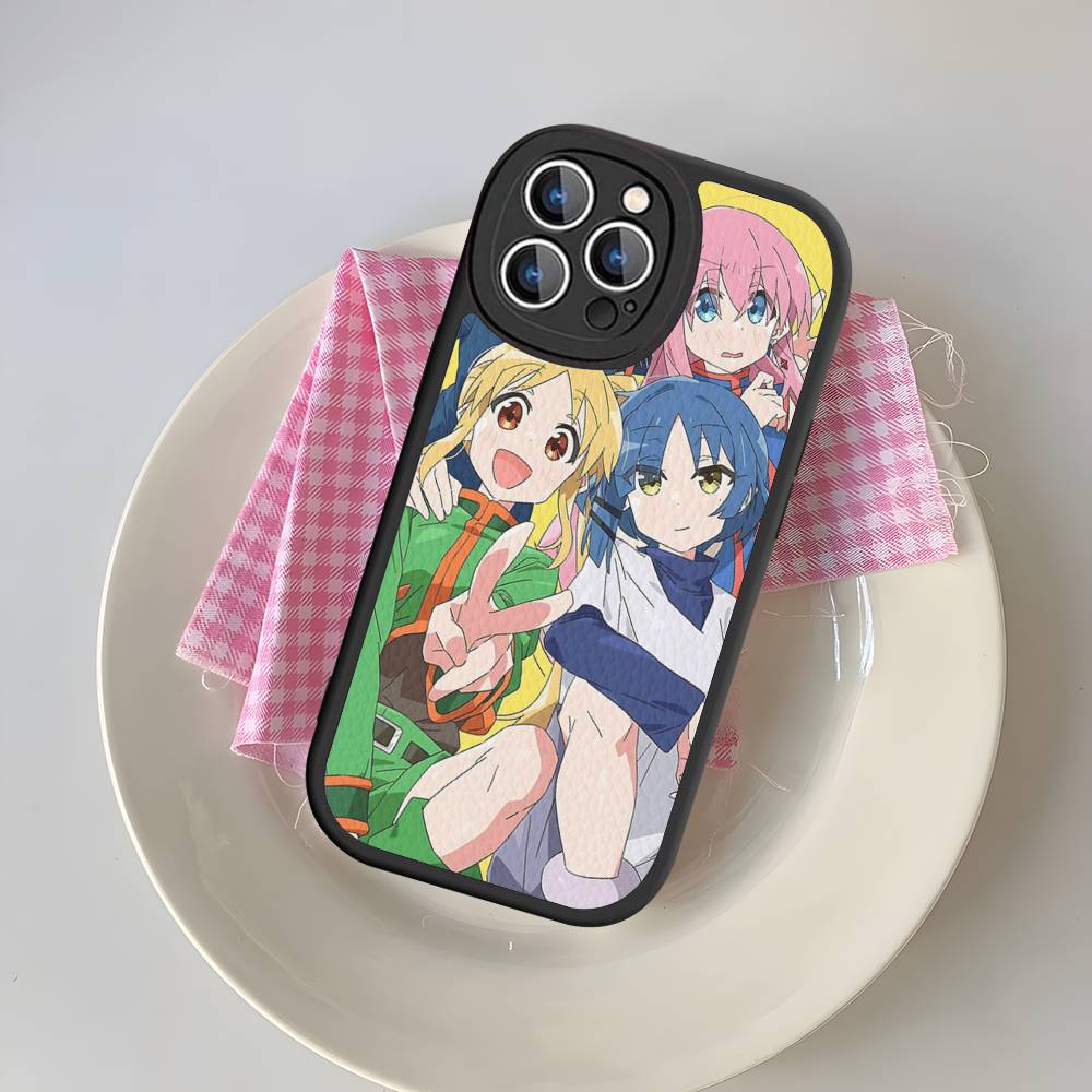 Чехол для телефона Аниме Bocchi The Rock для iPhone 16 15 14 11 12 13 Pro Max Plus Задняя часть из кожи
