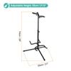 uxcell Double Guitar Adjustable Tripod Stand with Neck Holder for Electric Acoustic Guitars and Folding Tripod Guitar Stand for Two Guitars Stand,