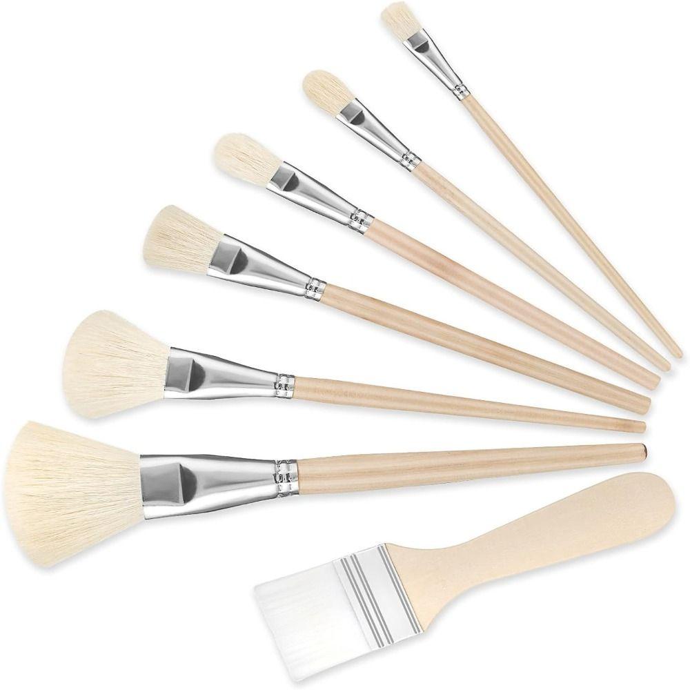 Швабра-кисть из козьего ворса, деревянного цвета, кисти для рисования акварелью