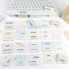50Pcs Ins Cute English Letter Mini Card Head Kpop Star 1-inch ID Photo Packing DIY Materials Opp Bag Decoration