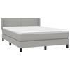 3129545 vidaXL Divan Bed with Mattress Light Grey 140x190cm Fabric