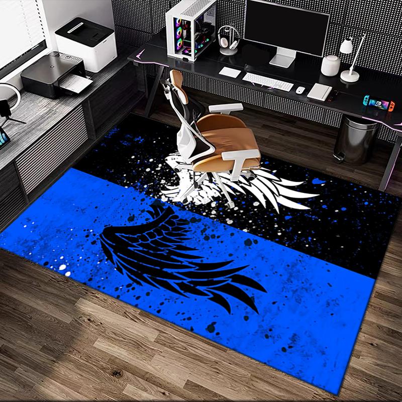 [1pc Demon Office Chair Carpet] Digital Printed Area Rug for Home & Game Room Use, Soft Indoor Sofa Chair Mat