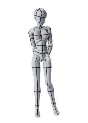 S.H.Figuarts Body-chan - Каркас- (Серый цвет Вер.) Подвижная фигурка, окрашенная в ПВХ и АБС-пластик, примерно 135 мм.