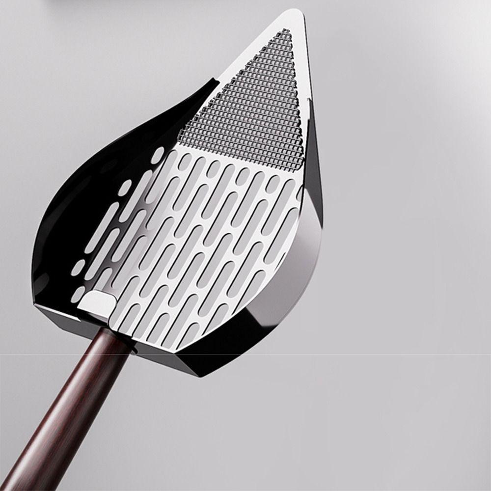 Double Sifting Pet Waste Shovel Stainless Steel Waste Removal Sifting Tool Cleaning Tool