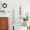 1PC Wood Star Moon Phase Wall Hanging Garland Boho Beaded Moon Garland with Tassel Home Wall Decor