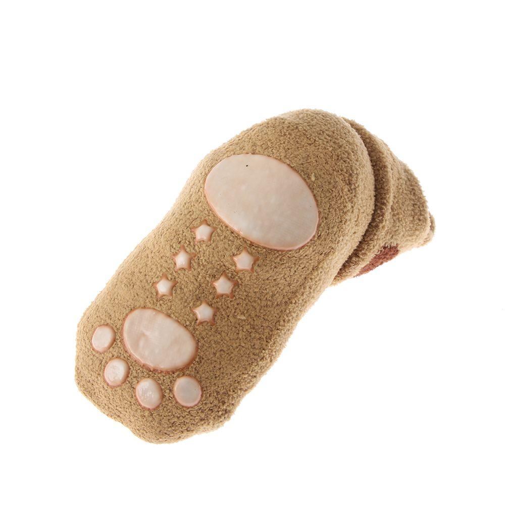 Cute Animals Thickening Plush Newborn Toddler Socks Floor Sox Anti-slip Slippers Coral velvet socks