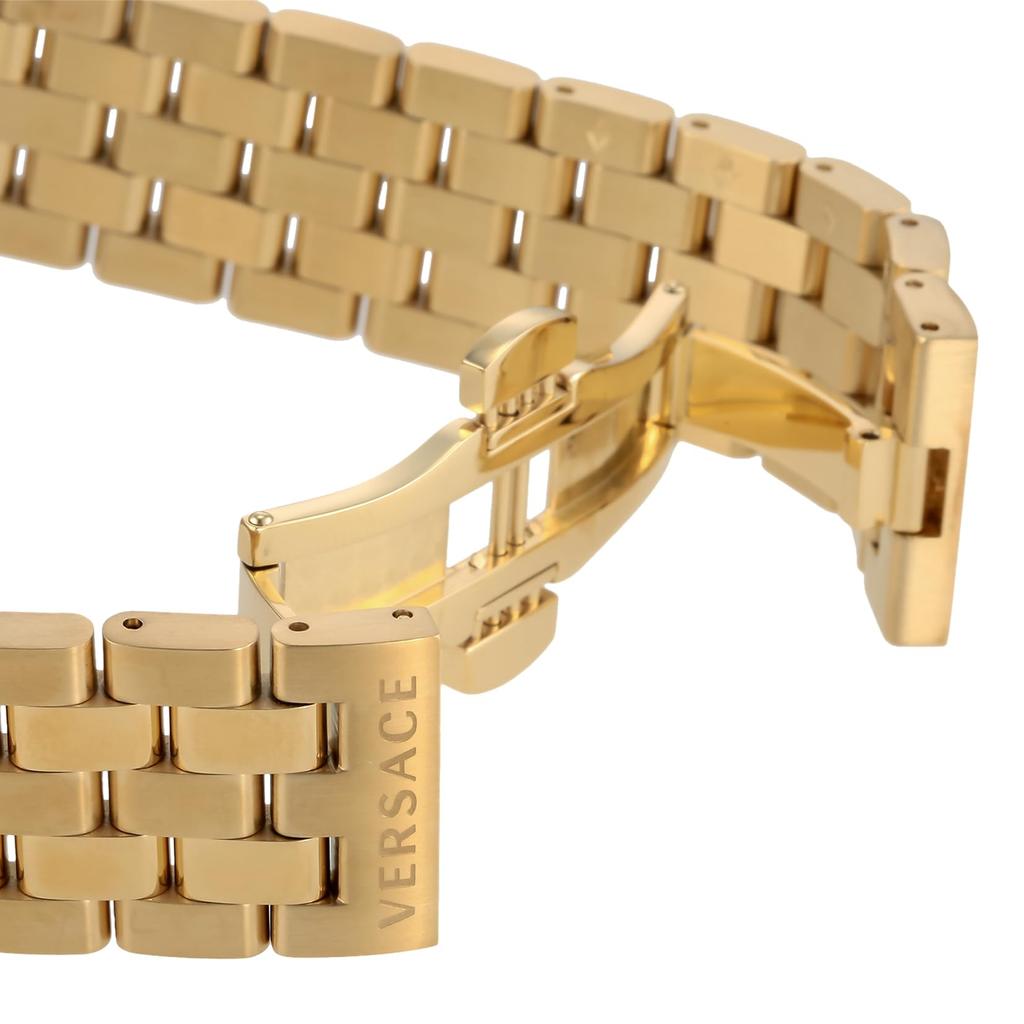 Часы GLAZE Белый циферблат Нержавеющая сталь Сапфировое стекло Кварцевые 43MM Швейцарские часы VERA00618 Золото [Versace] Мужские [Товар]