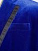 Boys Formal Blazer Velvet Material Notch Lapel One Button Flap Pocket Tuxedo Jacket Fully Lining Outwear