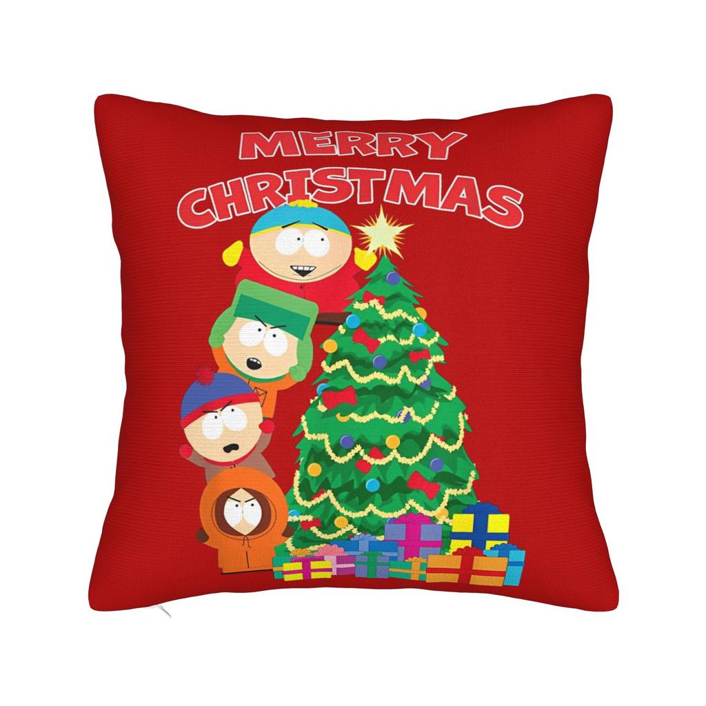 Cartoon Souths Parks Christmas Pillowcase Soft Cushion Cover Decorations Throw Pillow Case Cover Bedroom Square