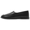 Leather Lightweight Comfortable Fashion Versatile Soft Slip-On Round Toe Flat Casual Shoes Men Sneaker Black 12623520-38