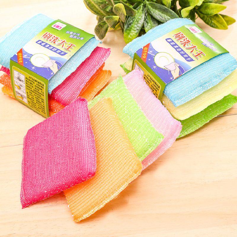 Чистка Кухонная Тряпка Мойка Посуды Щетка Кастрюля Губка Абразивная Подушечка Гаджет Удаление