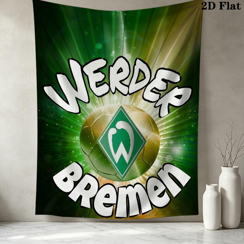 Werder Bremen Pattern Wall Tapestry Aesthetic Wall Hanging Printed Fabric Blanket Decorative Tapestries for Bedroom Living Room Home Decor