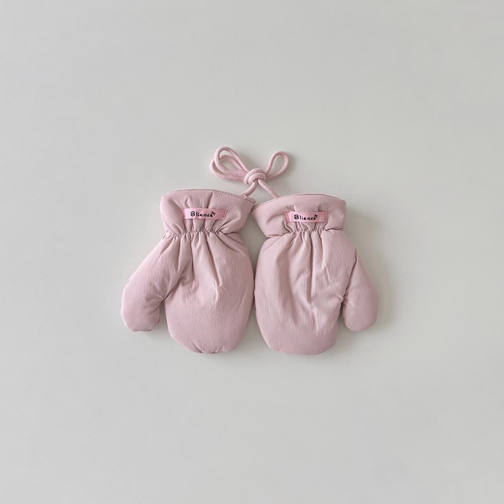 Fashion Baby Mittens Cute Floral Print Lace Winter Mittens for Girl Warm Plush Lined Thermal Toddler Kids Mittens