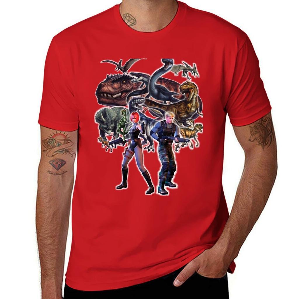 Dino Crisis 2 Tshirt Anime T Shirts Shirts Graphic Tee Oversizeds Luxury Clothes Unisex