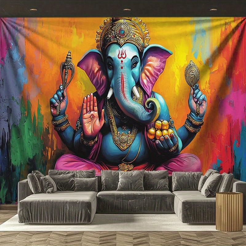 Gandhi Mandala Digital printing polyester wall tapestry suitable for use in living rooms bedrooms offices bars party