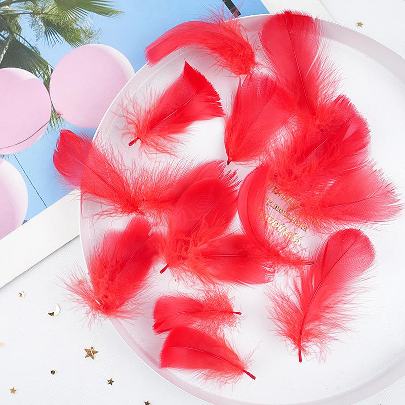 20Pcs57 Big Red Feather Diy Jewelry Accessories Clothing Handicrafts Decorative Materials