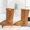 Winter Plus Velvet Snow Boots Women's Cotton Shoes Horn Buckle Thigh High Boots Flat
