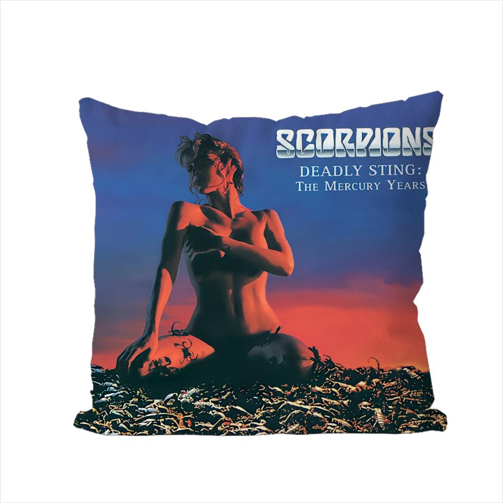 Band SScorpions Pillow Case For Car Sofa Decorative Home Doublesided Print Plush Square Throw Pillow Cushion Cover