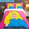 Dolly-Parton Leopard Print 3pcs Bedding Set,Including 1pc Duvet Cover And 2pcs Pillowcases Perfect Gift for Christmas,Ideal for Bedroom, Dormitory