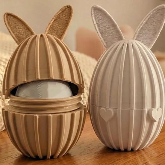 Заполняемое пасхальное яйцо, напечатанное на 3D-принтере, шарнирный гибкий пасхальный кролик с подвижными суставами для декора стола, наполнители для пасхальной корзины, подарки для детей и взрослых