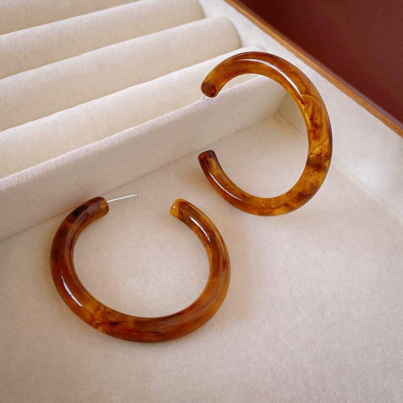 Maillard Petite Серьги-пусеты Игла из серебристой смолы - Ретро Минималистичный Геометрический Стиль для Женщин