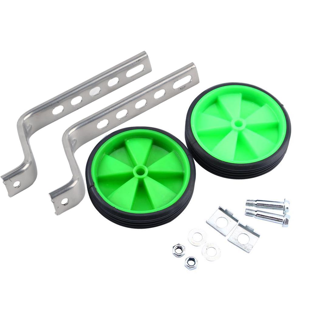 2 шт. регулируемые тренировочные боковые колеса-стабилизаторы для детей 12?20" Велосипедный Баланс(зеленый)