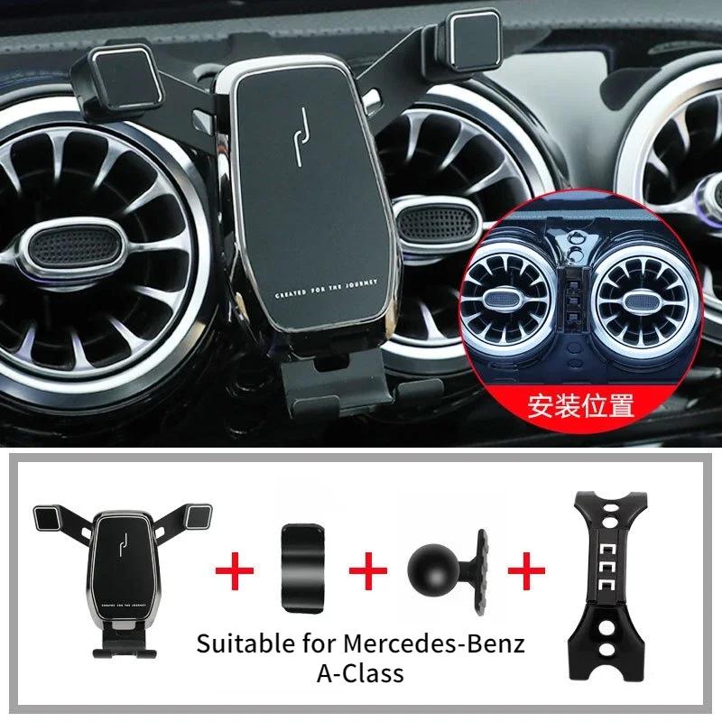 Для Mercedes Benz A CLA Class W177 V177 C118 W118 2019 2020 Автомобильный держатель для мобильного телефона Крепление в центральную консоль на дефлектор Воздуховода Аксессуары