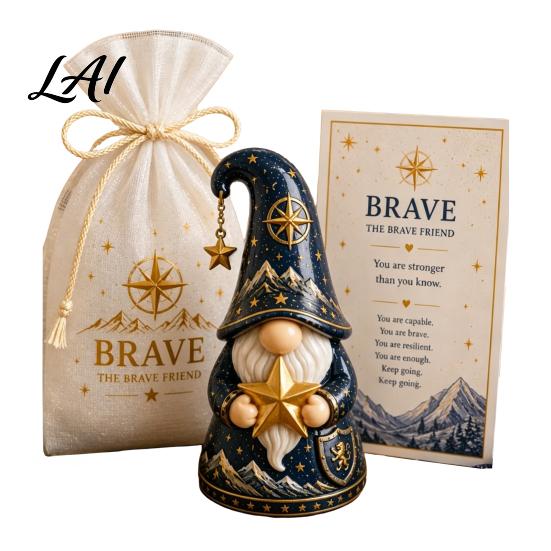 Gnome Ornament Emotional Support Figure with Card And Encouragement Gift for Her Gauze Bag Positive Energy Women Decor