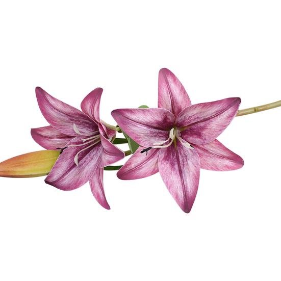 1шт искусственный цветок ветка яркий легко поддерживать пластик красивый шелковый букет лилий декор для свадьбы