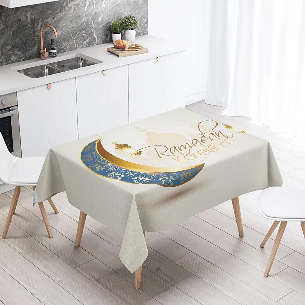 Рамадан украшение дома скатерть исламская мусульманская мечеть Рамадан Карим декоративная скатерть водостойкая и грязеотталкивающая
