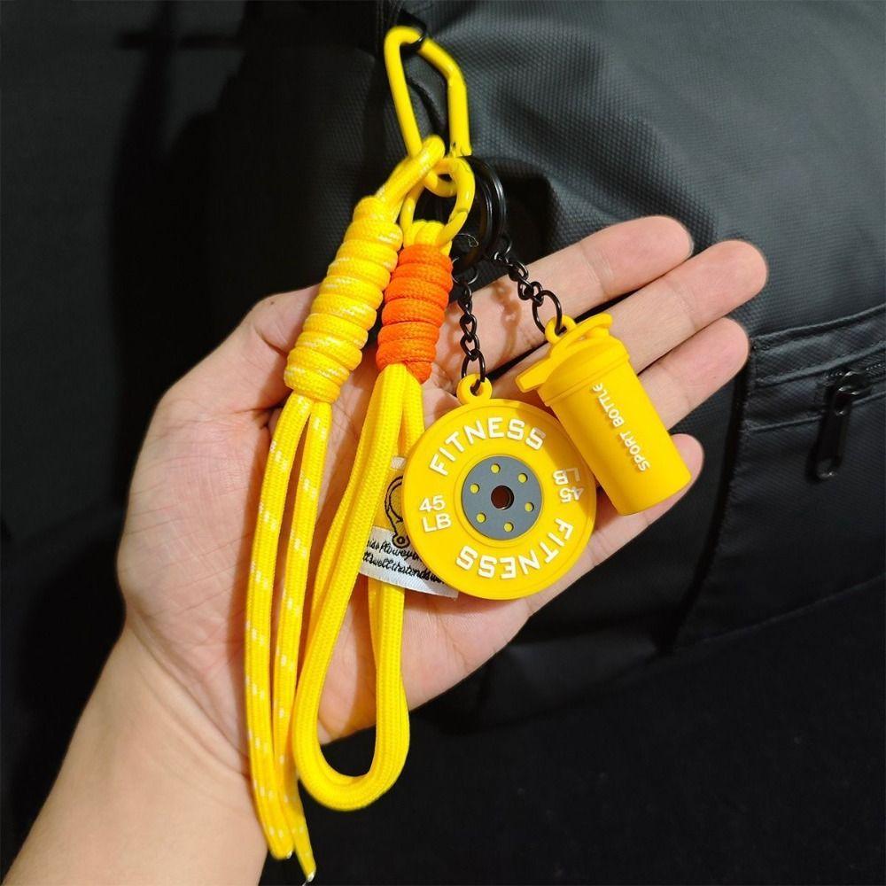 Dopamine Simulation Kettlebell Keyring Barbell Plates Fitness Series Pendant Bodybuilder